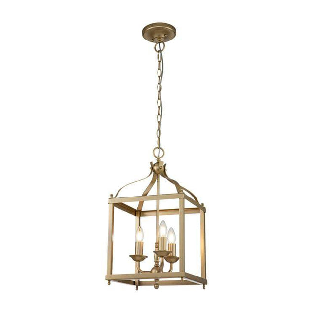 Larkin 3 Light Medium Pendant Painted Natural Brass - Comet Lighting