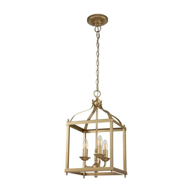 Larkin 3 Light Medium Pendant Painted Natural Brass - Comet Lighting