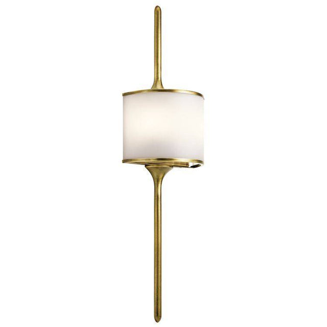 Mona 2-Light Wall Light Natural Brass - Comet Lighting