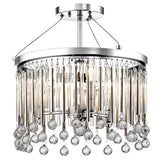 Piper 3 Light Semi-flush Mount Polished Chrome - Comet Lighting