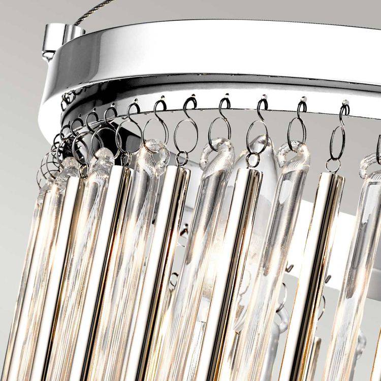 Piper 3 Light Semi-flush Mount Polished Chrome - Comet Lighting