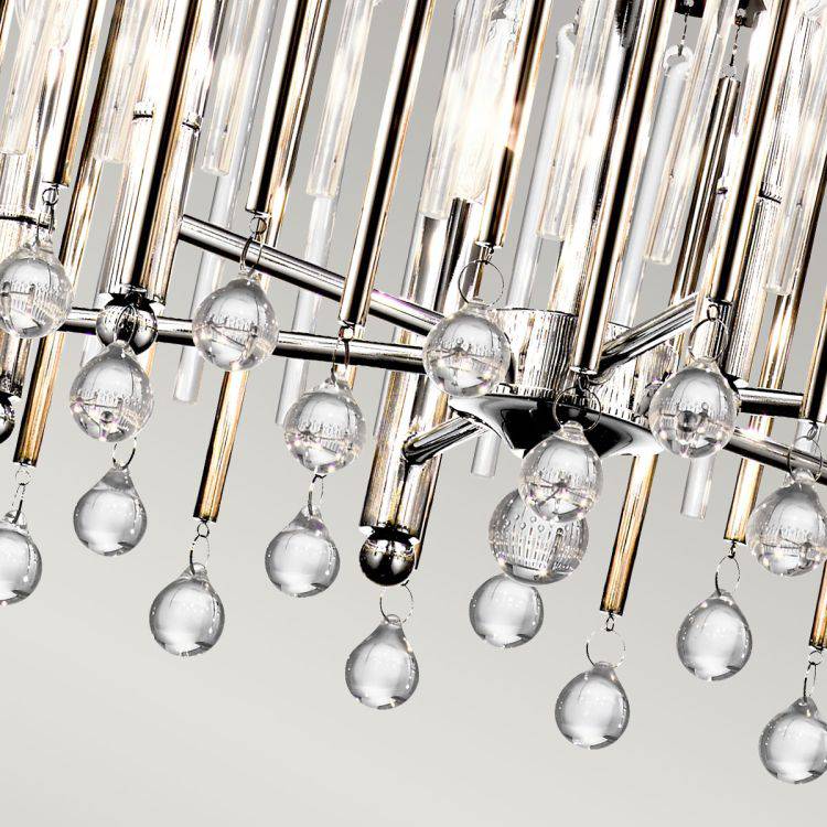 Piper 6 Light Chandelier/ Pendant Polished Chrome - Comet Lighting