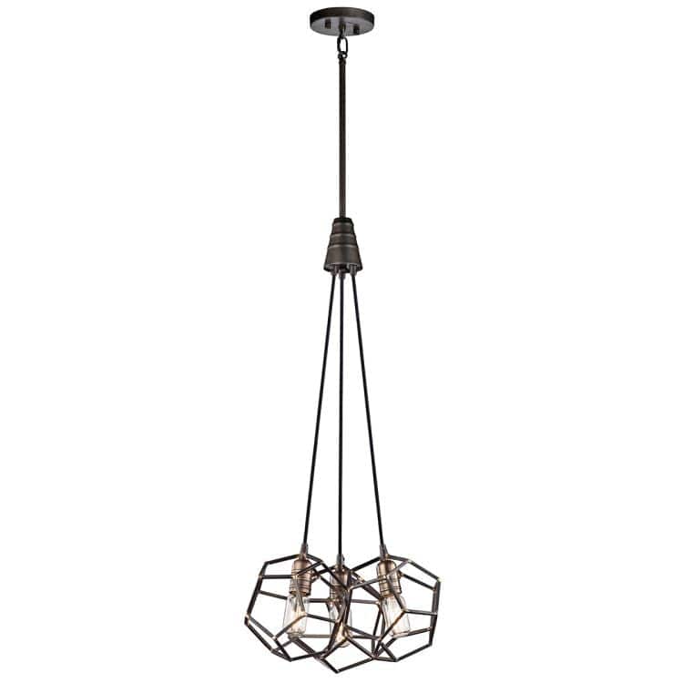 Rocklyn 3-Light Chandelier - Comet Lighting