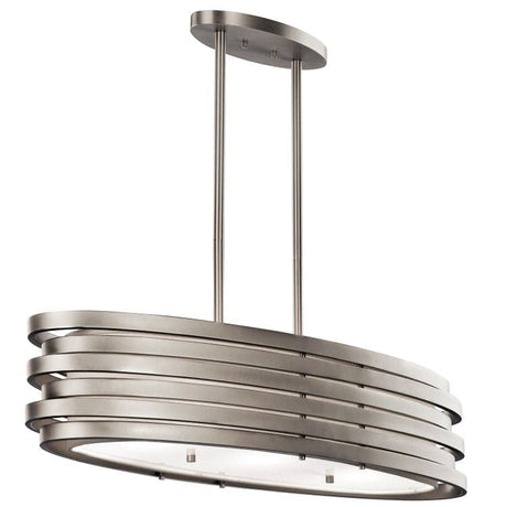 Roswell 3-Light Oval Island Pendant Ceiling Light - Comet Lighting