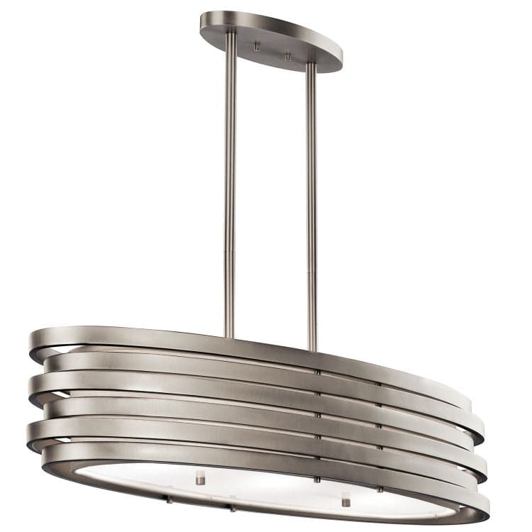 Roswell 3-Light Oval Island Pendant Ceiling Light - Comet Lighting