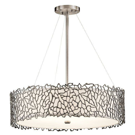 Silver Coral 4-Light Pendant Ceiling Light - Comet Lighting