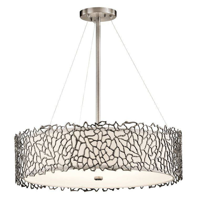 Silver Coral 4-Light Pendant Ceiling Light - Comet Lighting