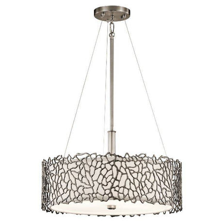 Silver Coral Duo-Mount Pendant Ceiling Light Pewter - Comet Lighting