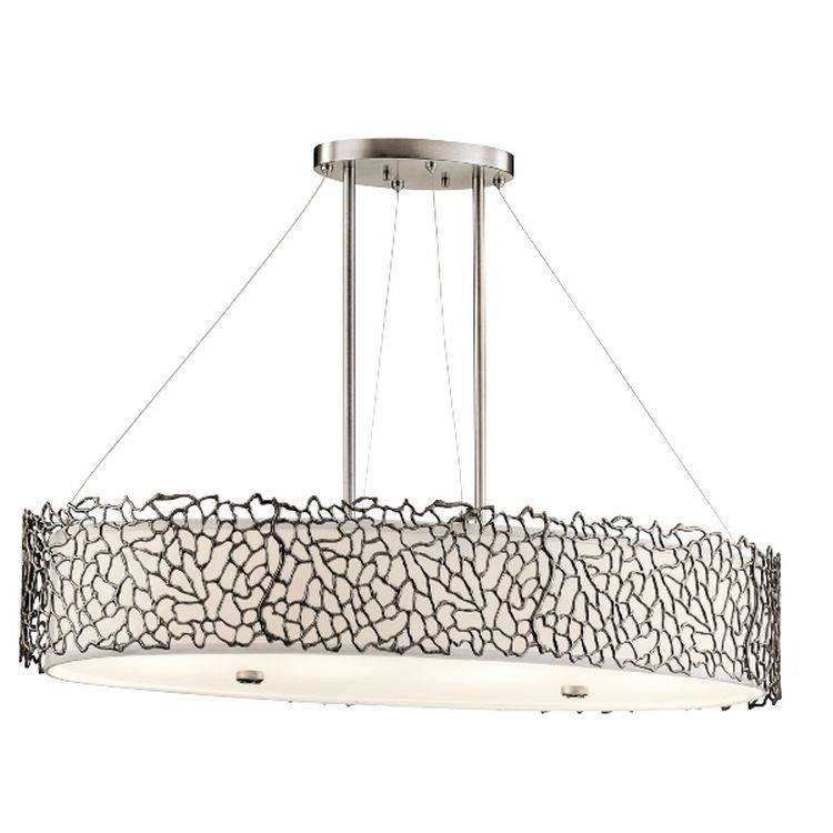 Silver Coral Oval Island Light - Comet Lighting