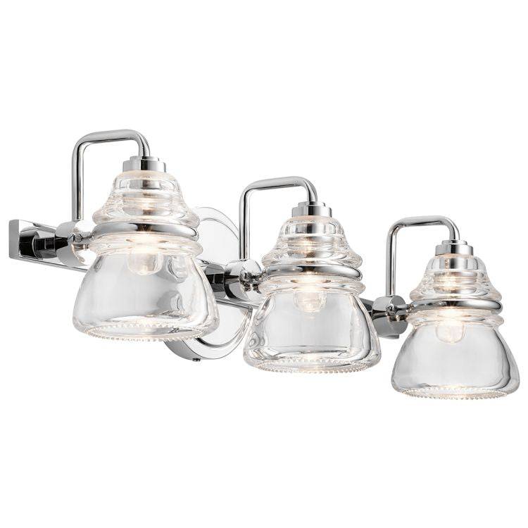 Talland 3 Light Wall Light Polished Chrome - Comet Lighting