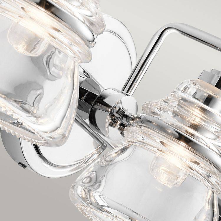 Talland 3 Light Wall Light Polished Chrome - Comet Lighting