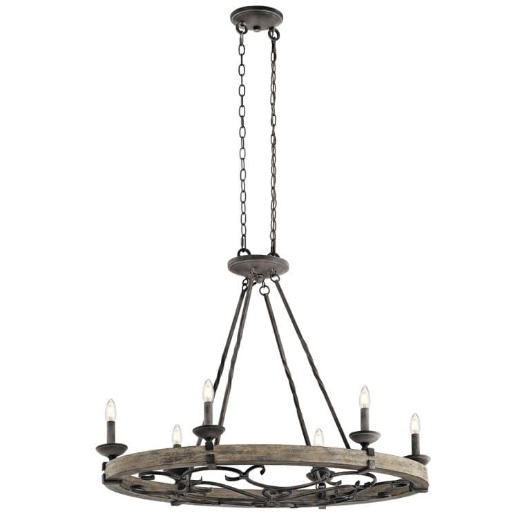 Taulbee 6-Light Oval Chandelier - Comet Lighting