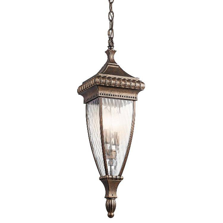 Venetian Rain Outdoor Chain Lantern Bronze - Comet Lighting