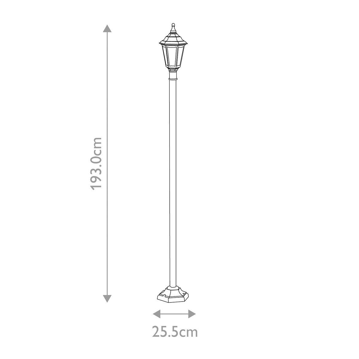 Kinsale Outdoor Lamp Post Black - Comet Lighting