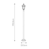 Kinsale Outdoor Lamp Post Black - Comet Lighting