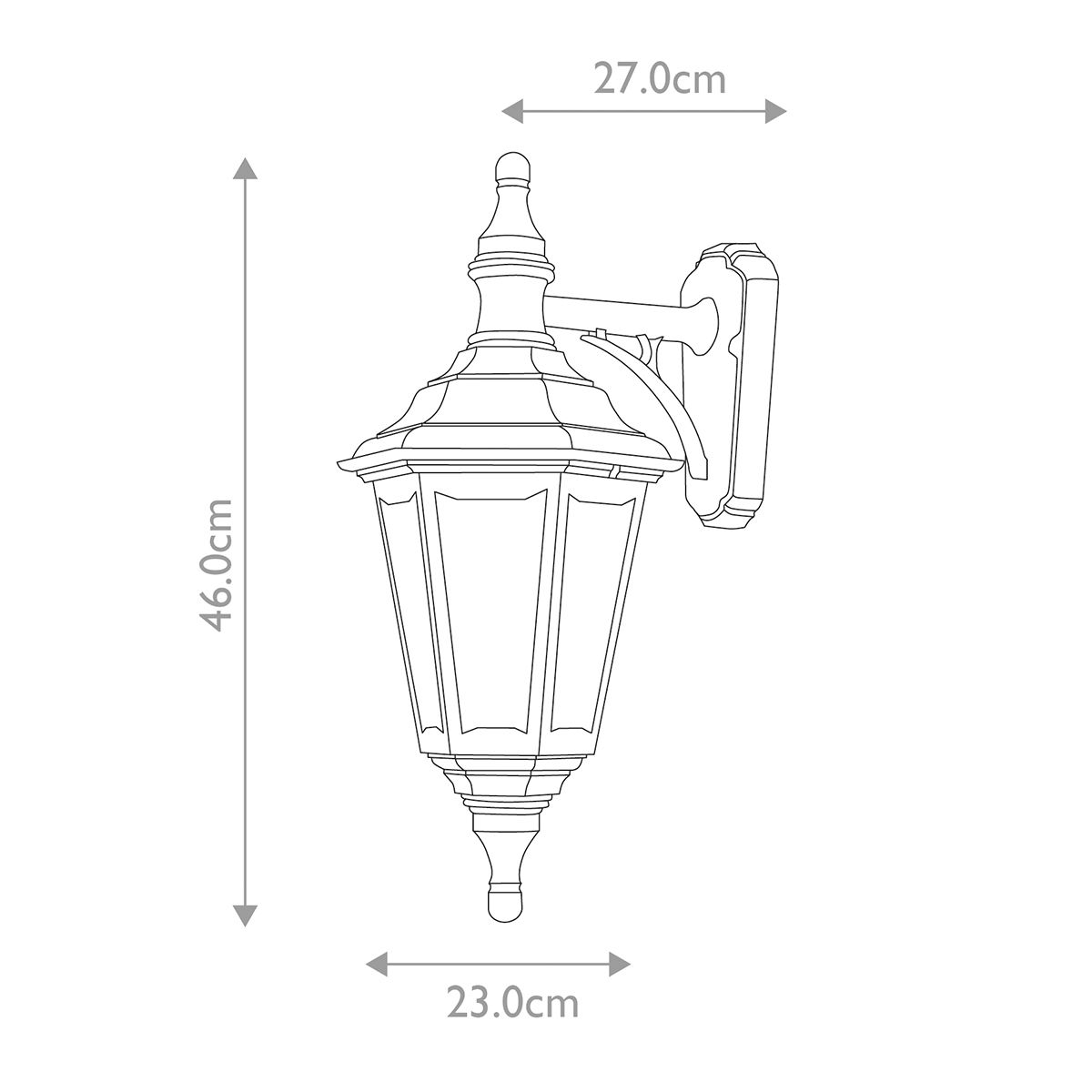 Kinsale 1 Light Wall Lantern - Comet Lighting