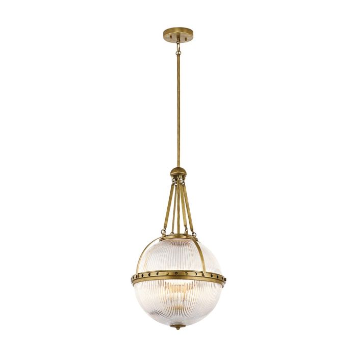 Aster 3 Light Pendant - Natural Brass