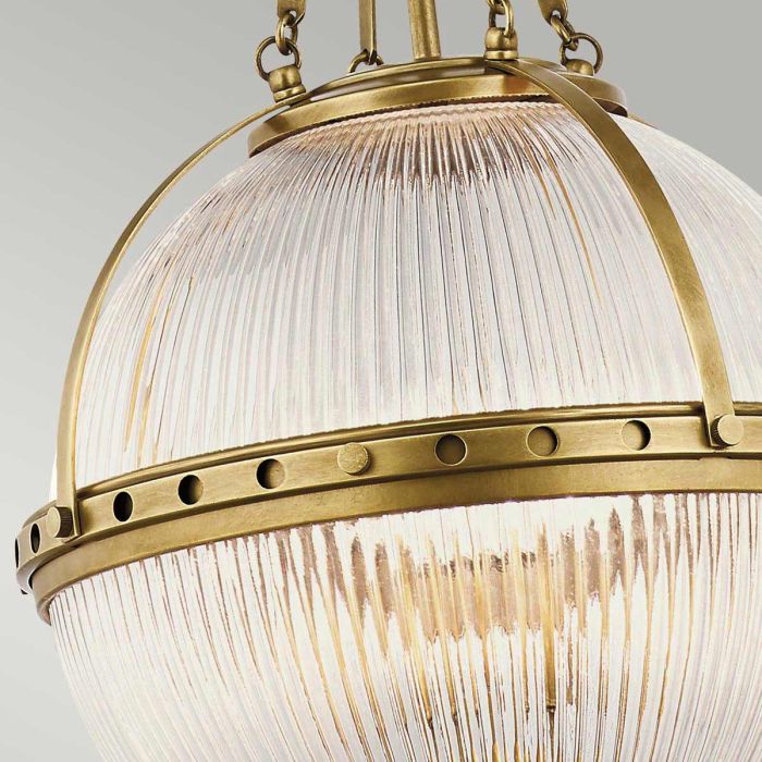 Aster 3 Light Pendant - Natural Brass