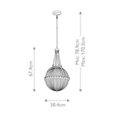 Aster 3 Light Pendant - Natural Brass