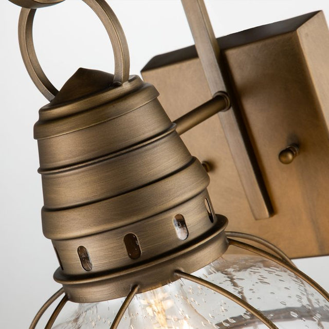 Bridgepoint 1 Light Medium Wall Lantern Natural Brass