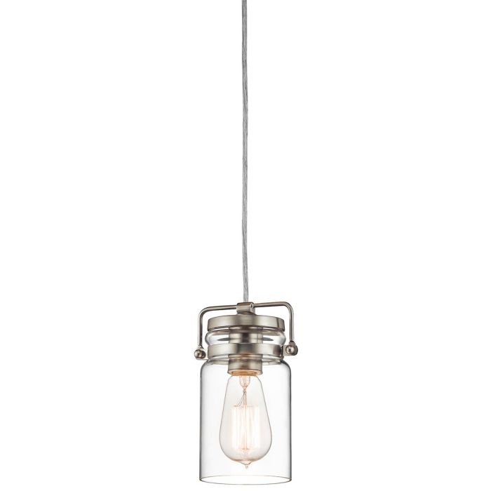 Brinley 1 Light Mini Pendant - Brushed Nickel