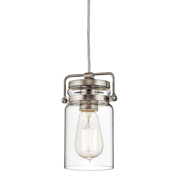 Brinley 1 Light Mini Pendant - Brushed Nickel