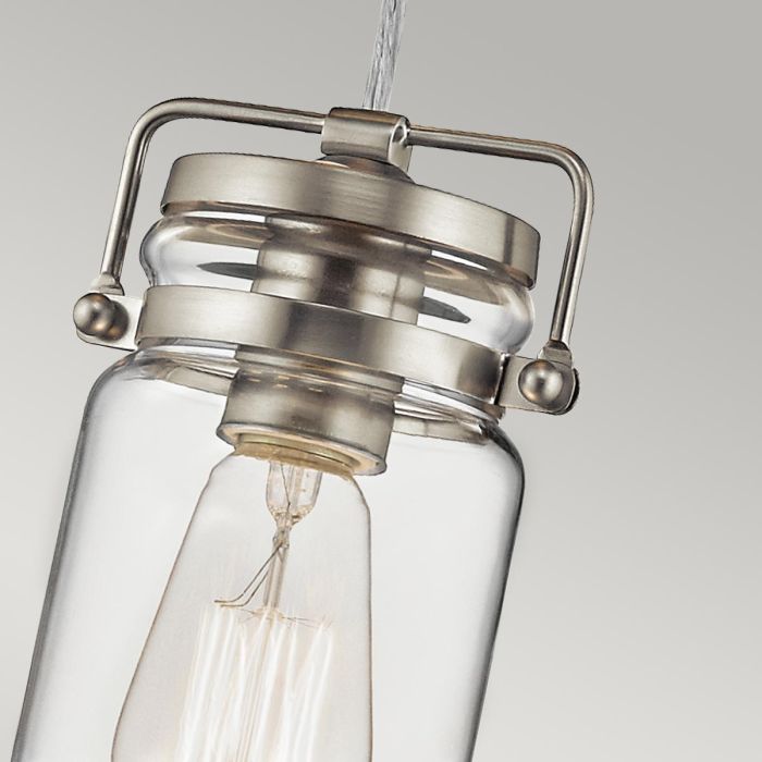 Brinley 1 Light Mini Pendant - Brushed Nickel