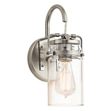 Brinley 1 Light Wall Light - Brushed Nickel