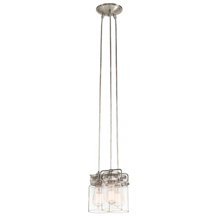 Brinley 3 Light Pendant - Brushed Nickel