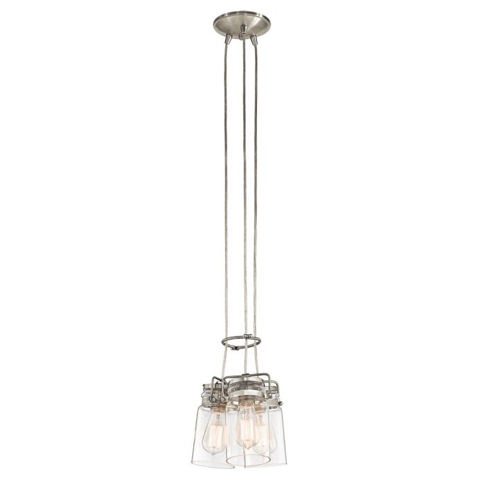 Brinley 3 Light Pendant - Brushed Nickel