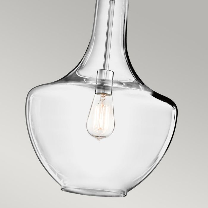 Everly 1 Light Medium Pendant - Chrome