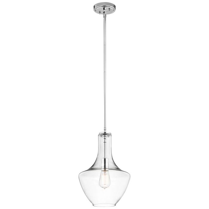 Everly 1 Light Small Pendant - Chrome