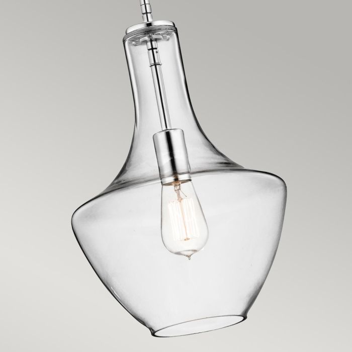 Everly 1 Light Small Pendant - Chrome