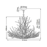 Organique 5 Light Chandelier - Comet Lighting
