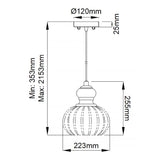 Riviera 1 Light Pendant - A