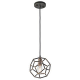 Rocklyn 1 Light Mini Pendant Raw Steel - Comet Lighting