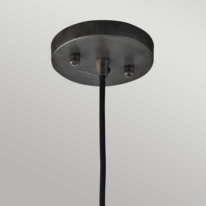 Rocklyn 1 Light Mini Pendant Raw Steel - Comet Lighting