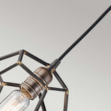 Rocklyn 1 Light Mini Pendant Raw Steel - Comet Lighting