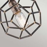 Rocklyn 1 Light Mini Pendant Raw Steel - Comet Lighting