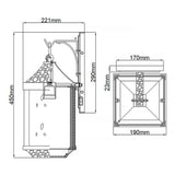 Springfield 1 Light Medium Wall Lantern - Comet Lighting