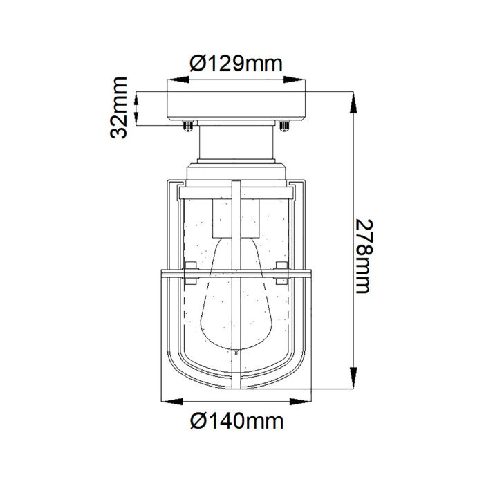 Suri 1 Light Porch / Pedestal Lantern - Comet Lighting