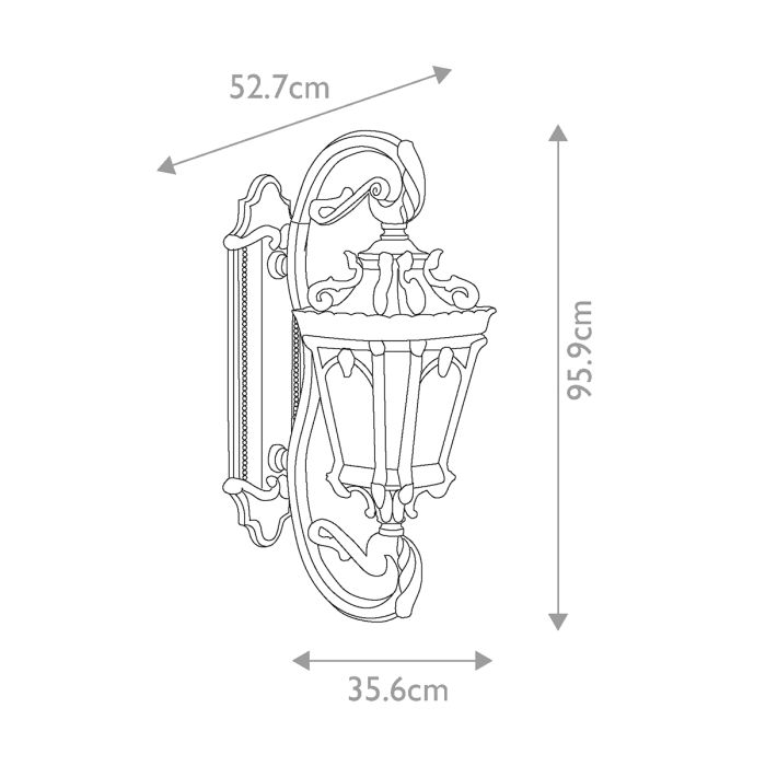 Tournai 4 Light Grand Wall Lantern