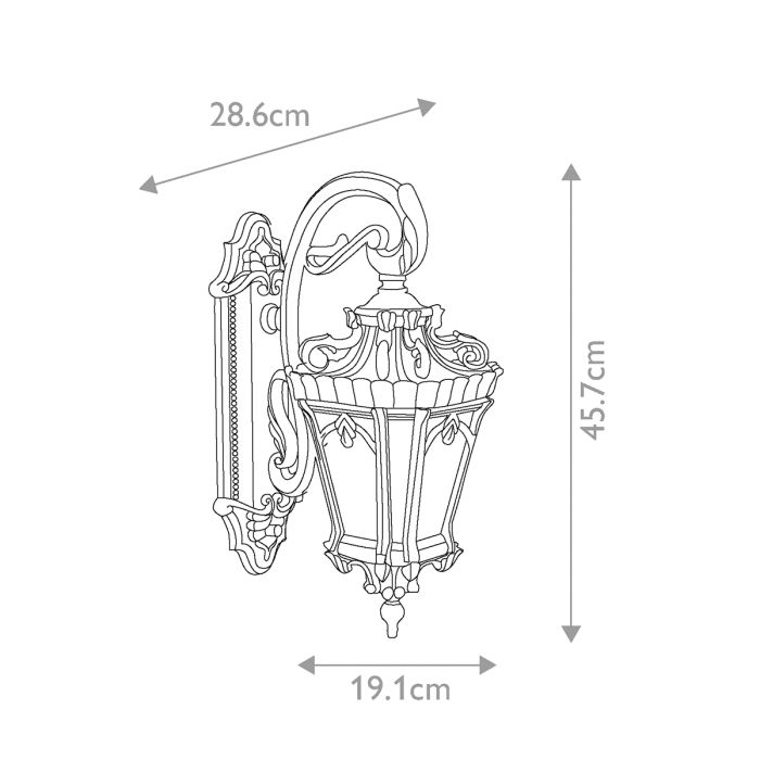 Tournai 1 Light Medium Wall Lantern