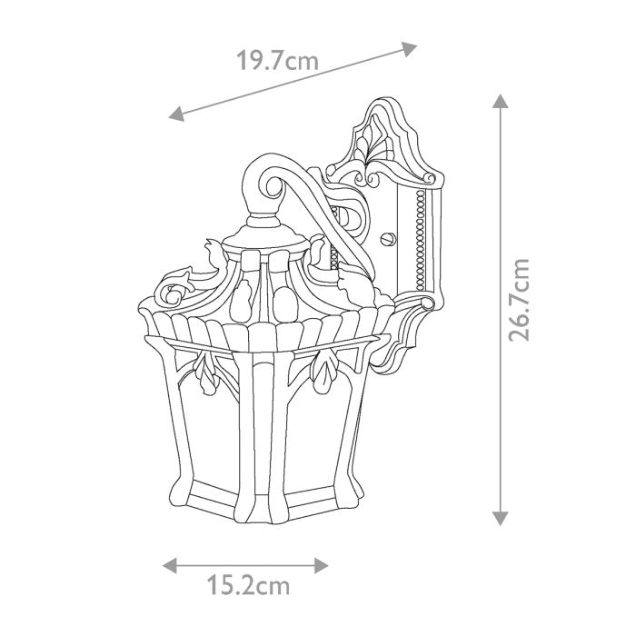 Tournai 1 Light Small Wall Lantern - Comet Lighting