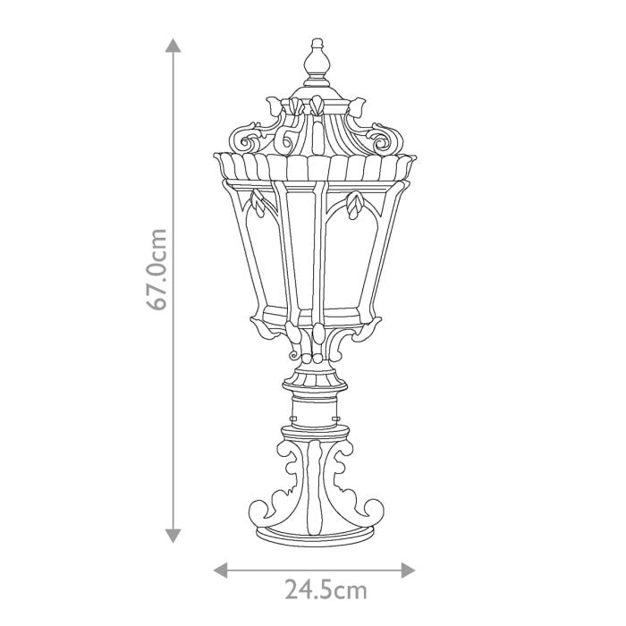 Tournai 2 Light Large Pedestal - Comet Lighting