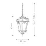 Tournai 1 Light Medium Chain Lantern - Comet Lighting