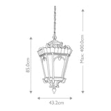 Tournai 4 Light Grand Extra Large Chain Lantern - Comet Lighting