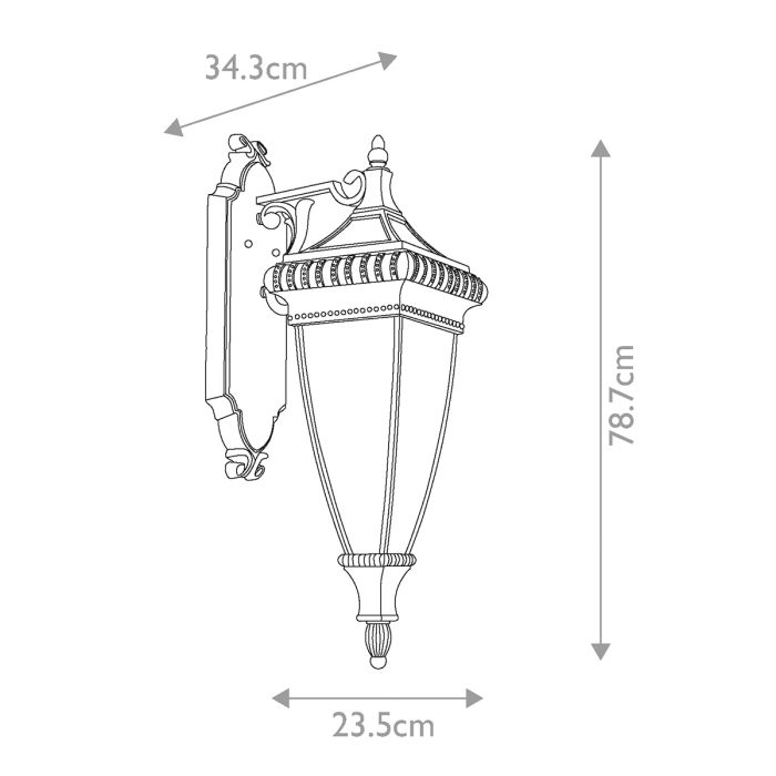 Venetian Rain 3 Light Large Wall Lantern - Comet Lighting