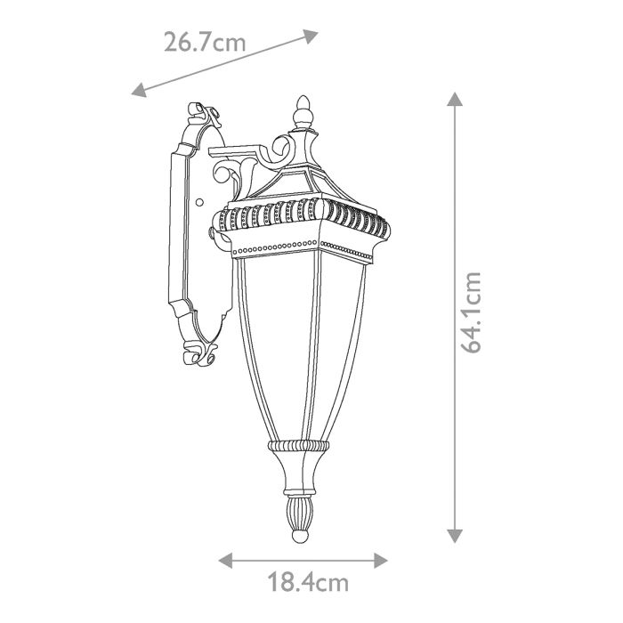 Venetian Rain 2 Light Medium Wall Lantern - Comet Lighting