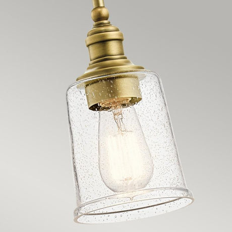 Waverly 1 Light Mini Pendant - Natural Brass - Comet Lighting